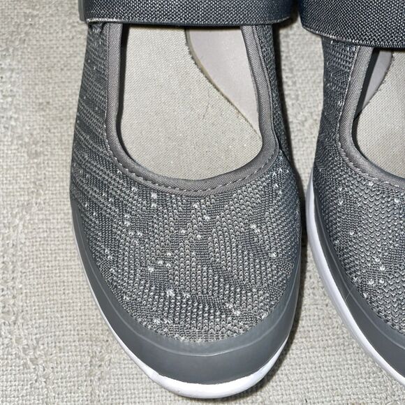 Vionic Women’s Athleisure Mary Jane’s Size 7 M Gray Fabric Active Comfort Casual - Picture 8 of 12